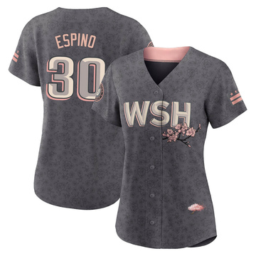 Paolo Espino Men's Washington Nationals Alternate Jersey - Black  Holographic Replica